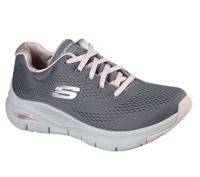 Skechers Dam Grå/Rosa Sneakers - Arch Fit - Big Appeal - Sverige (IBOVZ-9438)
